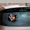 English Bulldog Crack Duck Decal Pretty Cute Vinyl Sticker Maker Birthday Gift For Wife