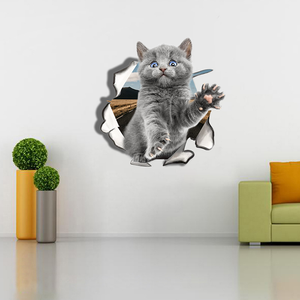 [ha0228-snf-ptd]-cat-crack-wall-decal