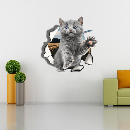 [ha0228-snf-ptd]-cat-crack-wall-decal