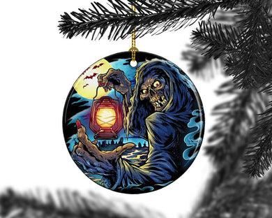 Halloween Grim Reaper Happy Halloween Tree Ornament Decorations, Halloween Decorations, Halloween Decor