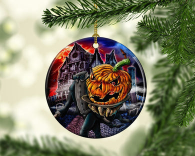 Headless Horseman Happy Halloween Tree Ornament Decorations, Halloween Decorations, Halloween Decor