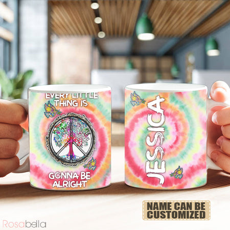 Custom Cups Hippie Coffee Mugs Peace Pigeon Mug All Over Print HLZ2512004 | 11oz