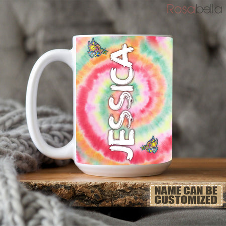Custom Cups Hippie Coffee Mugs Peace Pigeon Mug All Over Print HLZ2512004 | 15oz