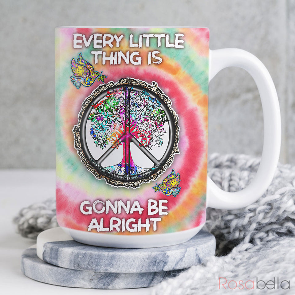 Custom Cups Hippie Coffee Mugs Peace Pigeon Mug All Over Print HLZ2512004 | 15oz