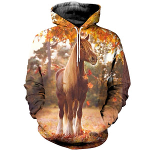 3D Printed Horse Hoodie T-shirt 2018