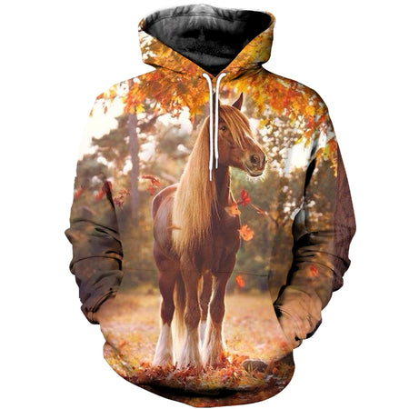 3D Printed Horse Hoodie T-shirt 2018