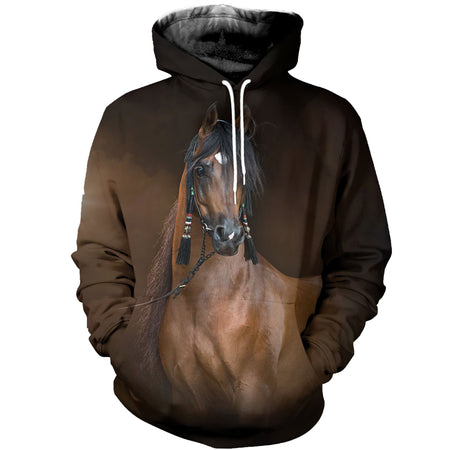 3D Printed Pretty Horse Hoodie T shirt DT071128