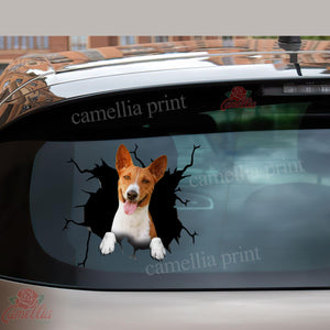 Basenji Dog Crack Decals For Walls Humor Thank You Stickers First Communion Gifts