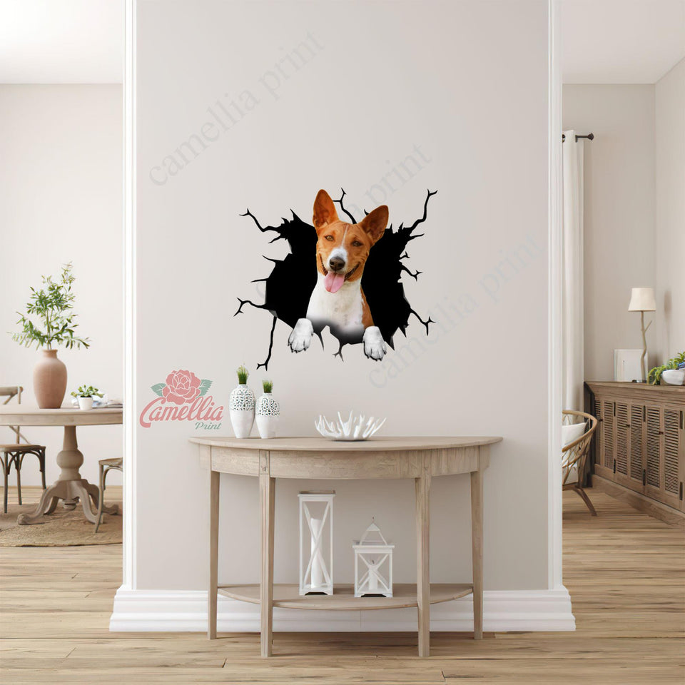 Basenji Dog Crack Decals For Walls Humor Thank You Stickers First Communion Gifts