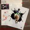 Bull Riding Crack Head Decal Pretty Cute Waterproof Labels For Bottles Best Gifts 2021