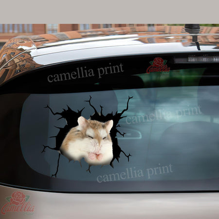 Hamster Crack Bumper Sticker Humor Window Stickers Family Gifts