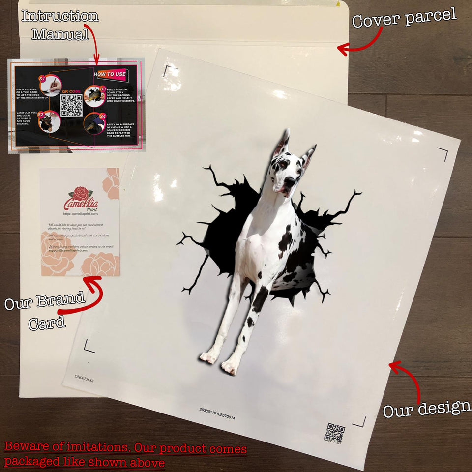 Great Dane Crack Sticker Pack Lovely Avery Sticker Paper Christmas Gifts For Mom