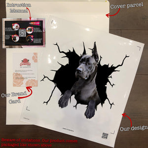 Great Dane Crack Decal Sticker Car Funny Quotes Custom Vinyl Lettering Gift Ideas For Wife
