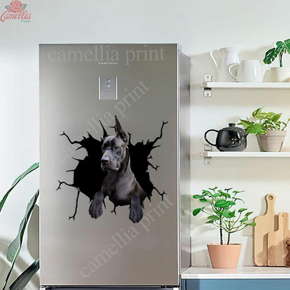 Great Dane Crack Decal Sticker Car Funny Quotes Custom Vinyl Lettering Gift Ideas For Wife