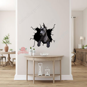 Great Dane Crack Decal Sticker Car Funny Quotes Custom Vinyl Lettering Gift Ideas For Wife