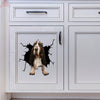 Basset Hound Crack Sticker Design Funny Pictures 3d Sticker Gift For Husband