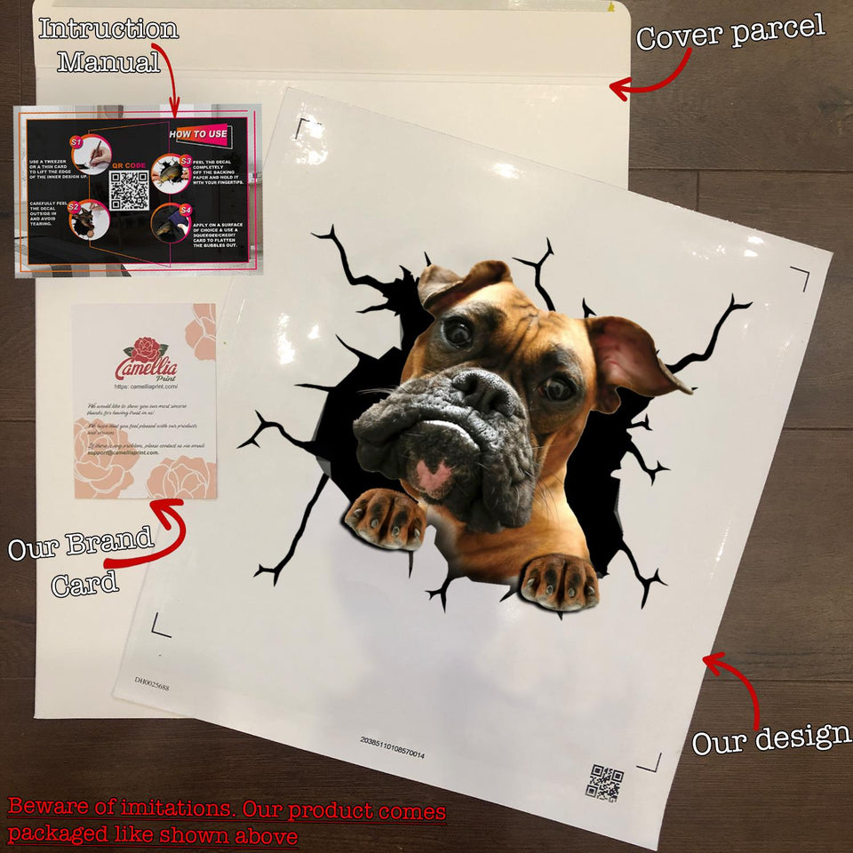 Boxer Crack Sticker Box Funny Memes Custom Car Stickers Birthday Delivery