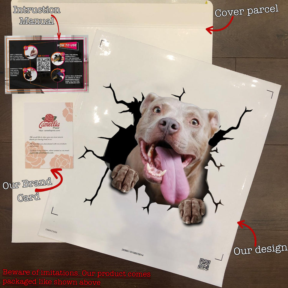 Pitbull Crack Head Decal A Cute Window Decals For Business Christmas Gifts For Men