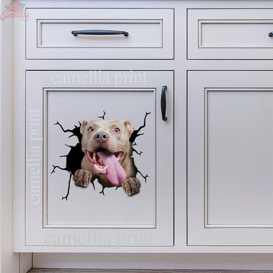 Pitbull Crack Head Decal A Cute Window Decals For Business Christmas Gifts For Men