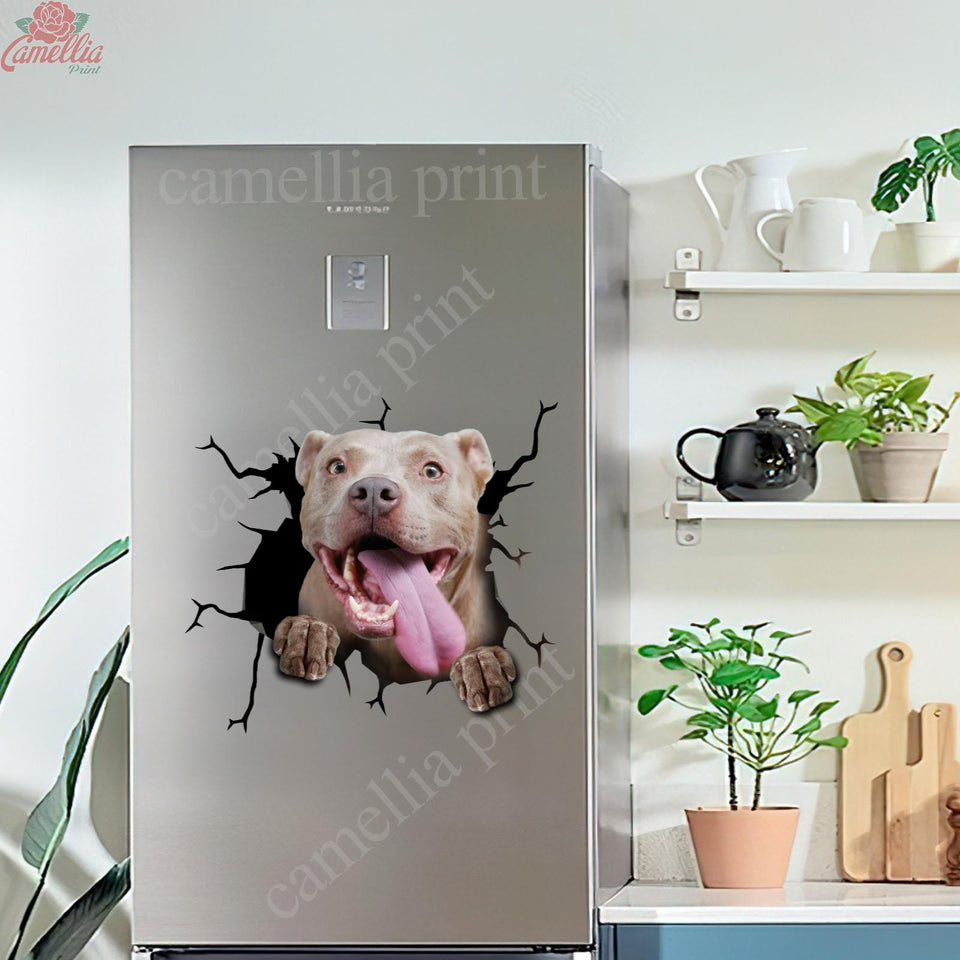 Pitbull Crack Head Decal A Cute Window Decals For Business Christmas Gifts For Men