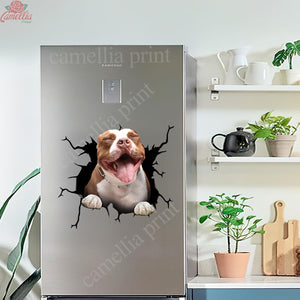 Pitbull Crack Sticker Sheets Hot Water Bottle Labels 40th Anniversary Gift