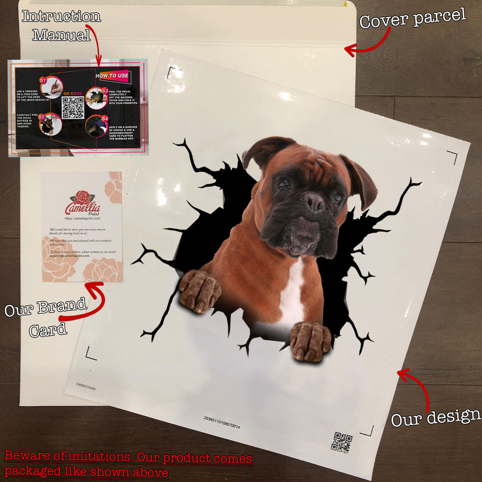 Boxer Crack Stickers For Scrapbooking You Cute Car Window Decals Memorial Wind Chimes