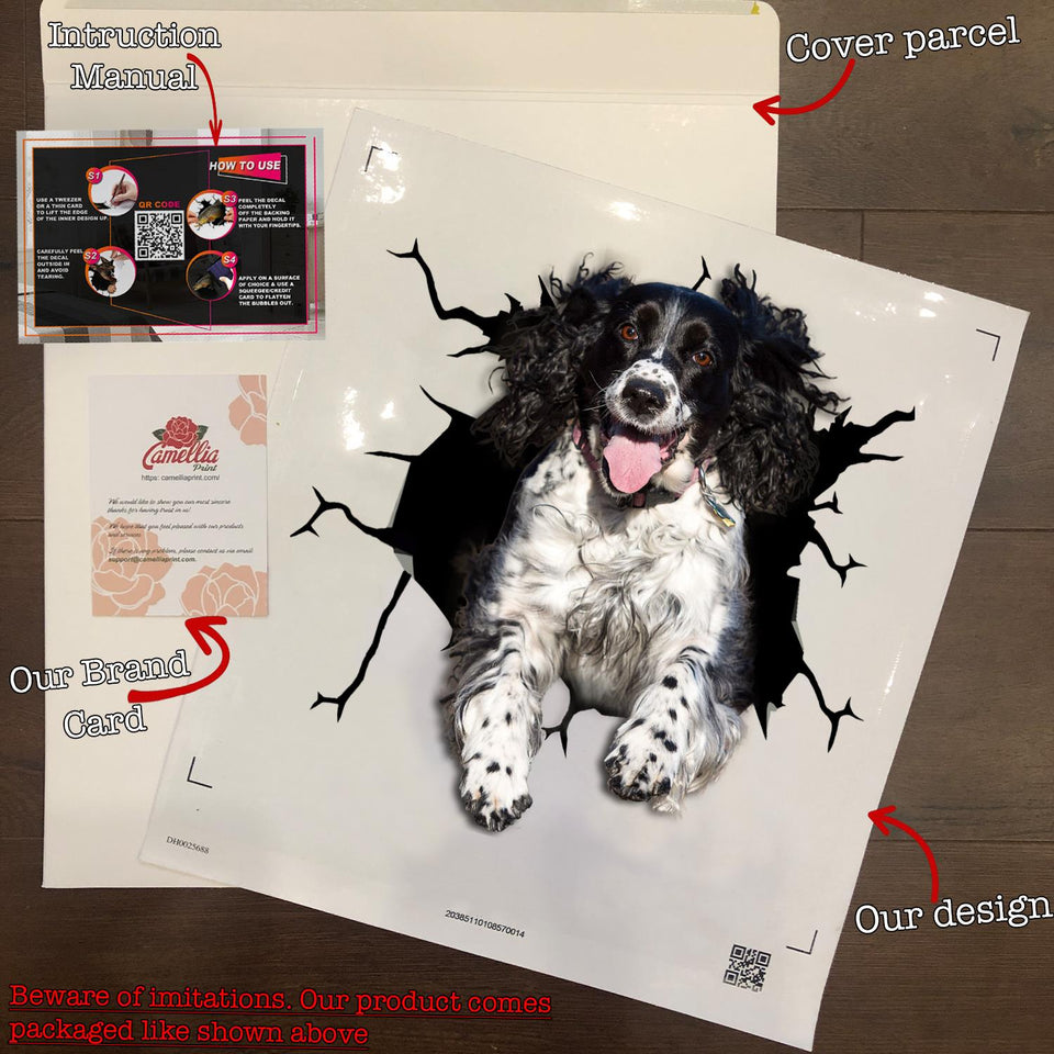 English Springer Spaniel Crack Sticker Album Funny Quotes Laptop Decals Best Gifts For Dad
