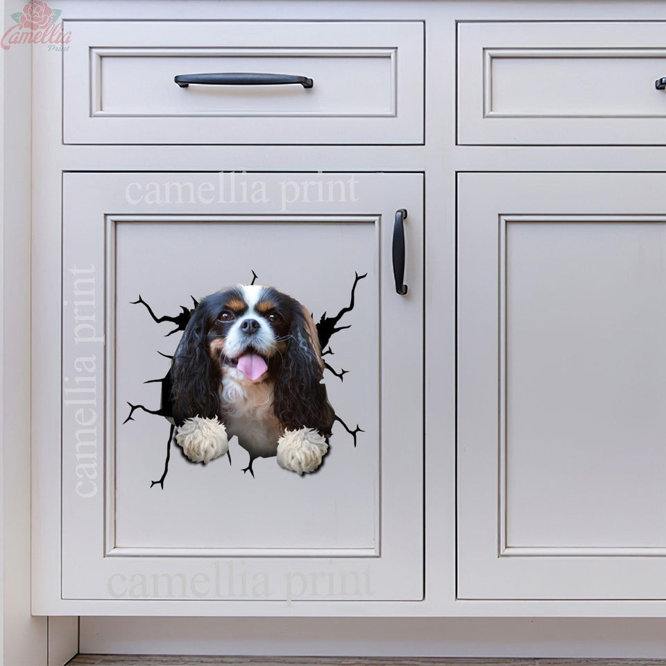 Cavalier King Charles Spaniel Crack Sticker For Car Window Hot Logo Stickers 21st Birthday Gifts