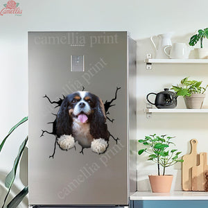 Cavalier King Charles Spaniel Crack Sticker For Car Window Hot Logo Stickers 21st Birthday Gifts