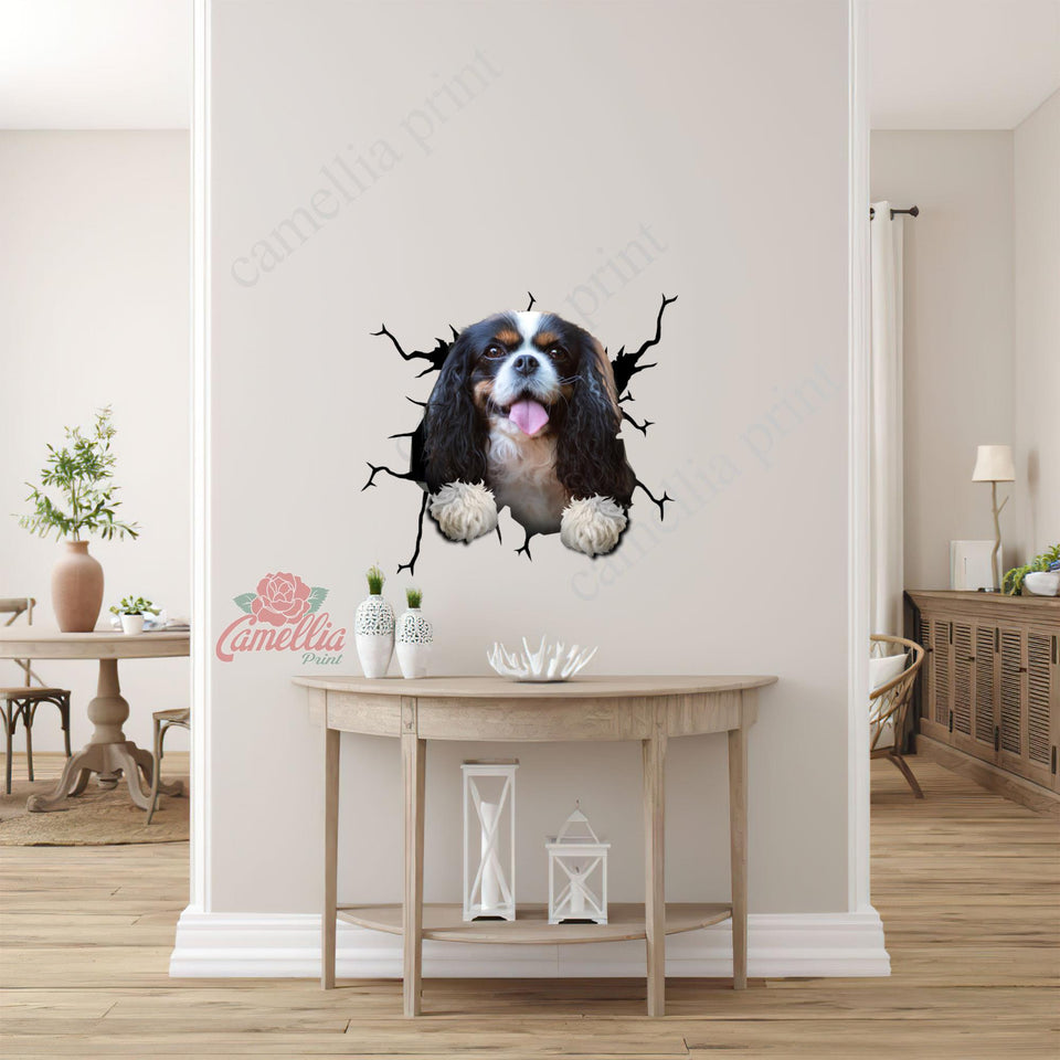 Cavalier King Charles Spaniel Crack Sticker For Car Window Hot Logo Stickers 21st Birthday Gifts