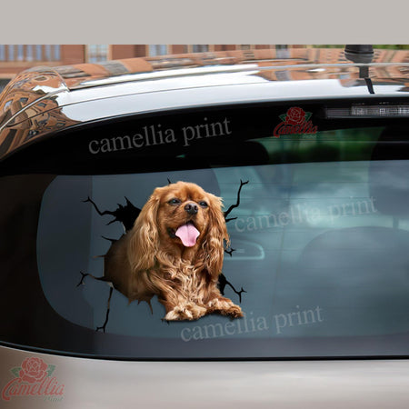 Cavalier King Charles Spaniel Crack Sticker Pack A Cute Logo Stickers Best Gift For Boyfriend