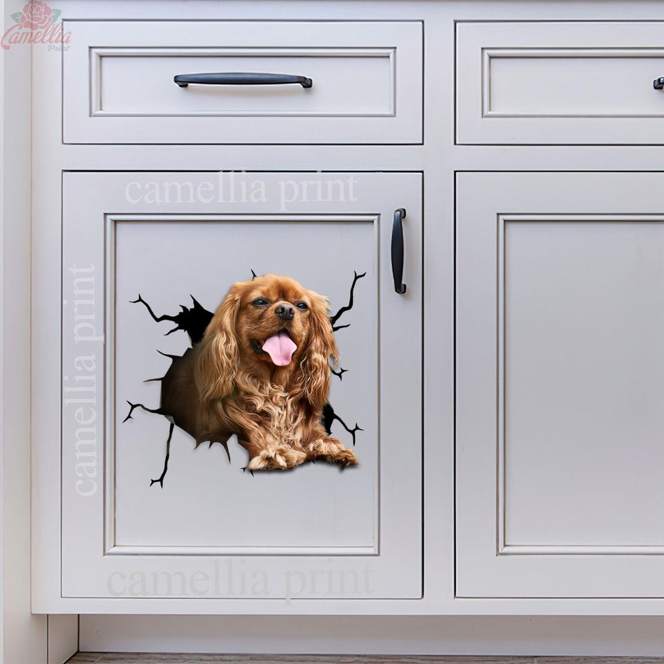 Cavalier King Charles Spaniel Crack Sticker Pack A Cute Logo Stickers Best Gift For Boyfriend