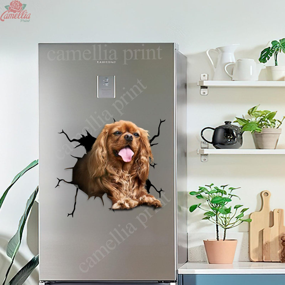 Cavalier King Charles Spaniel Crack Sticker Pack A Cute Logo Stickers Best Gift For Boyfriend