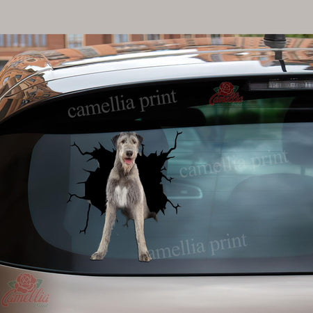 Wolfhound Crack Decal For Car Window Kawaii Logo Stickers Birthday Gift