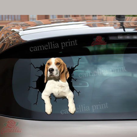 Beagle Crack Sticker Ideas The Cutest Circle Stickers Dog Memorial Gifts