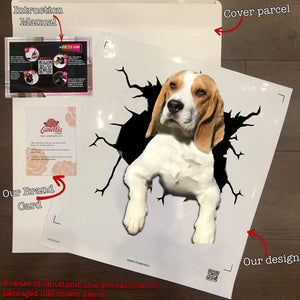 Beagle Crack Sticker Ideas The Cutest Circle Stickers Dog Memorial Gifts