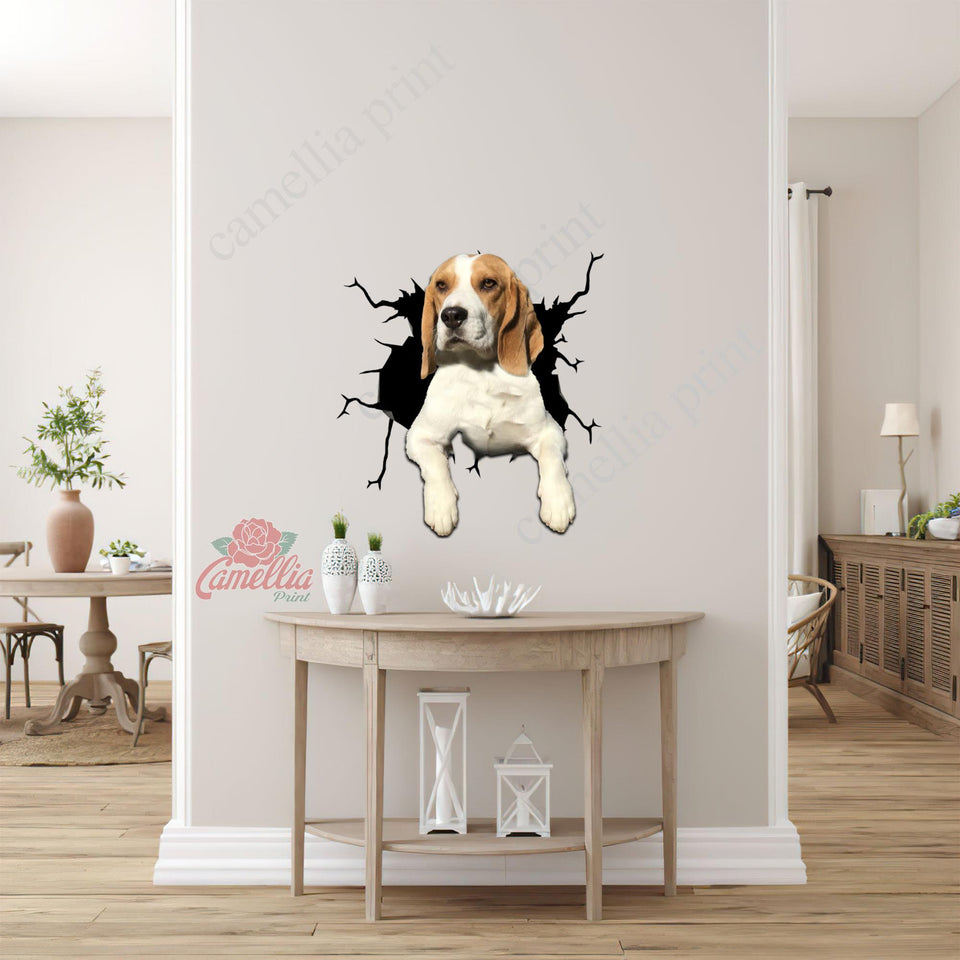 Beagle Crack Sticker Ideas The Cutest Circle Stickers Dog Memorial Gifts