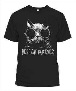 Best Cat Dad Ever Vintage Retro Cat Father Gift Men TShirt