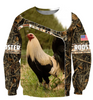 Love Rooster All 3D Over Printed Unisex Hoodie