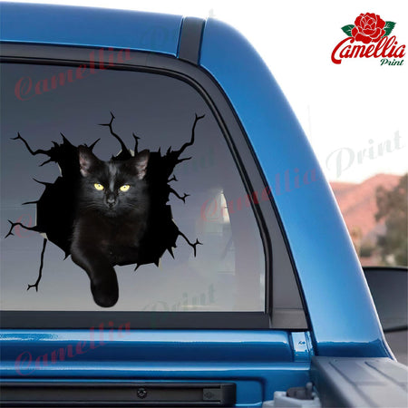 Funny Black Cat Car Decal Custom The Cutest Decal 25th Anniversary Gifts
