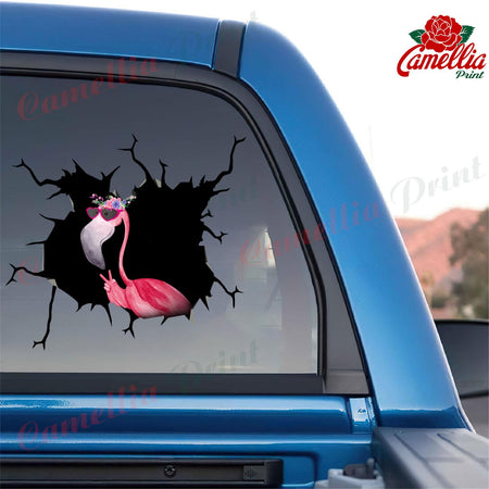 Funny Flamingo Duck Decal Humor Vinyl Stickers For Cars Father's Day Gifts