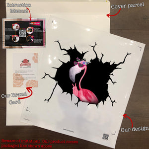 Funny Flamingo Decals For Walls The Cutest Waterproof Labels For Bottles Dog Memorial Gifts
