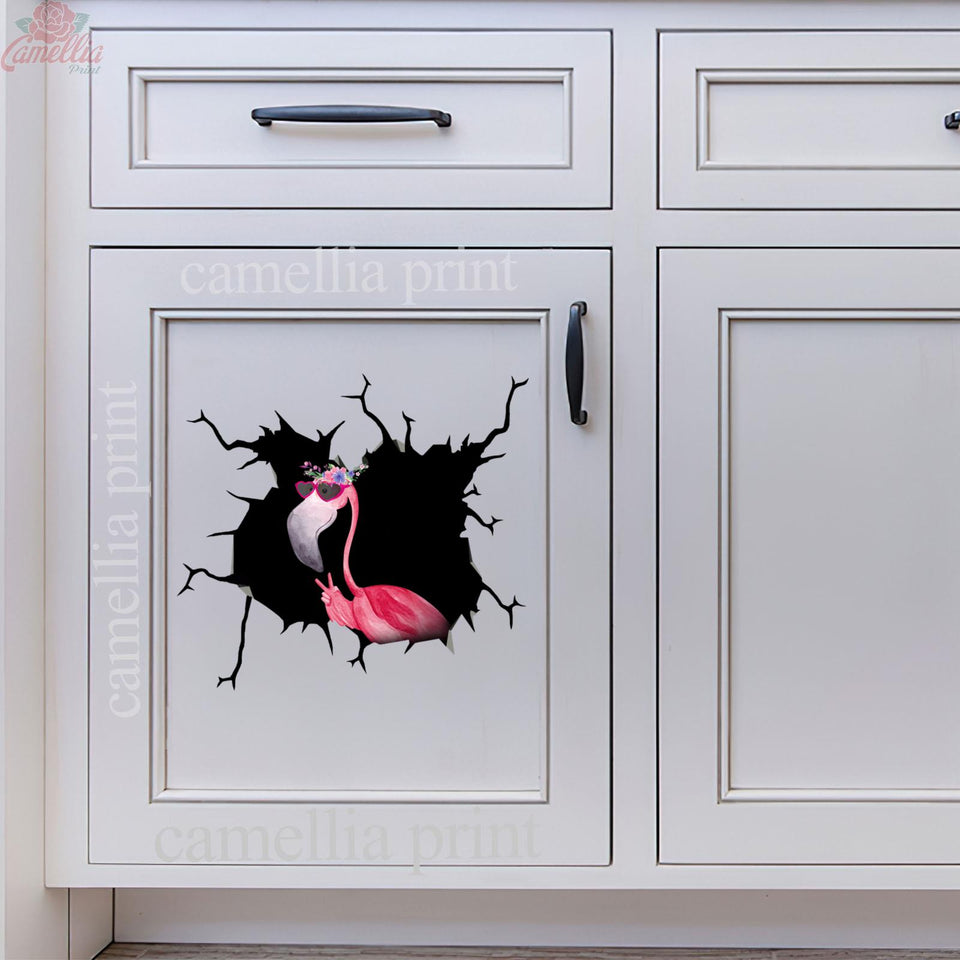 Funny Flamingo Duck Decal Humor Vinyl Stickers For Cars Father's Day Gifts