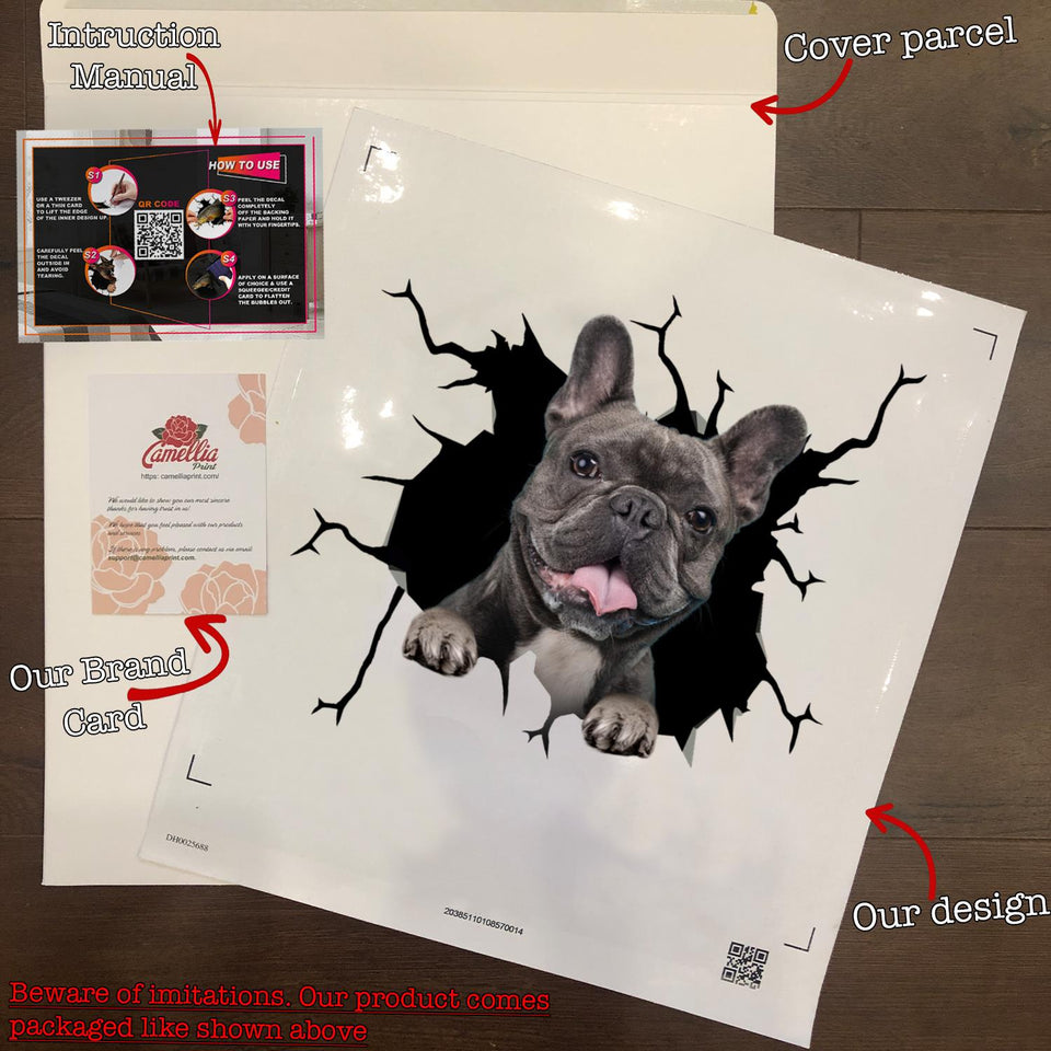 Funny French Bulldog Decals For Windows Cool Sticker Paper Easter Gifts