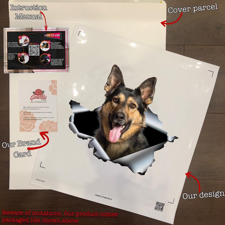 Funny German Shepherd Dad Decal Funny Dot Stickers Retirement Gifts For Men