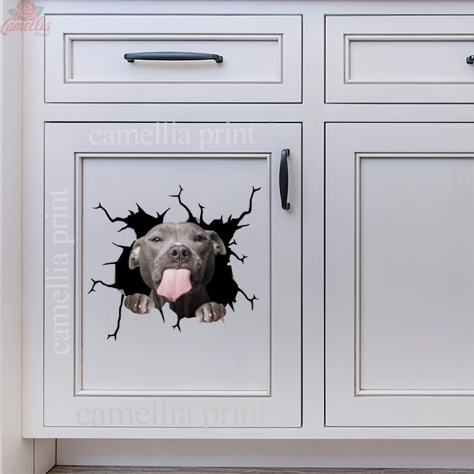 Funny Pitbull Cute Dogs Sticker For Car Pretty Label Paper Christmas Gifts 2022