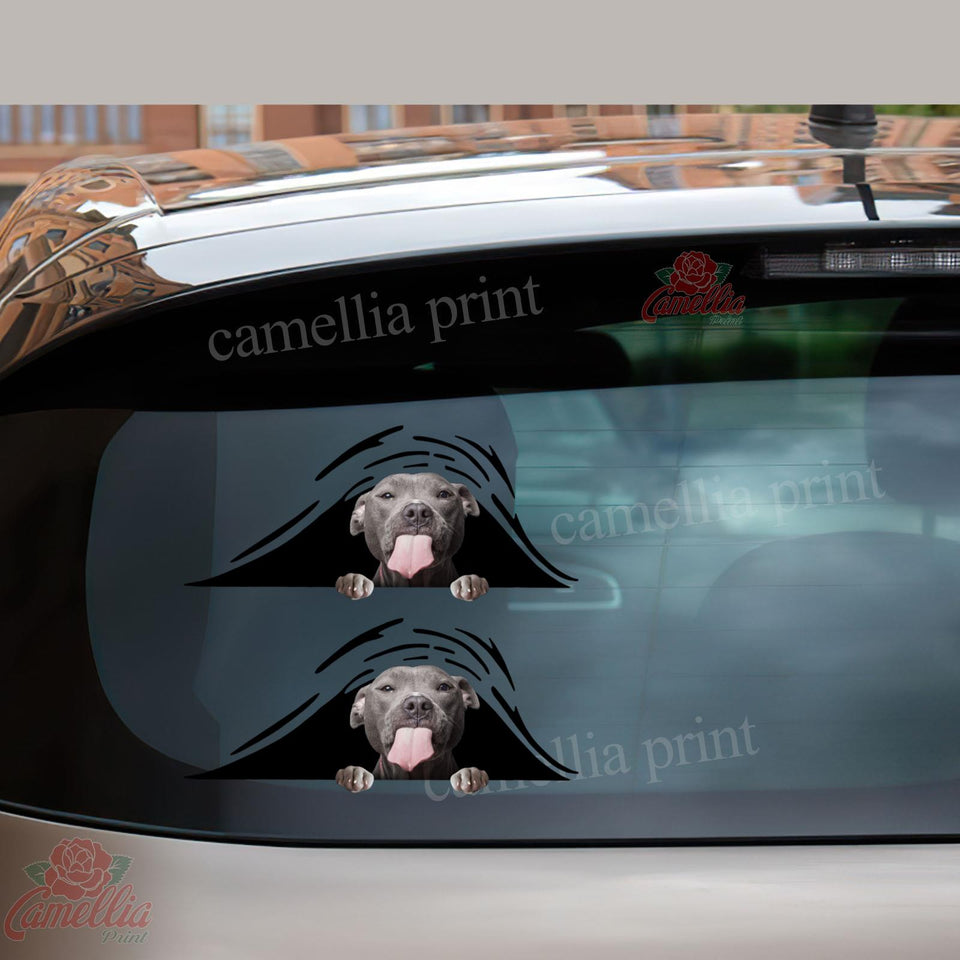 Funny Pitbull Dogs Decal For Rear Window Wiper Funny Quotes Custom Stickers Birthday Gifts For Dad