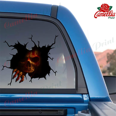 Skull Crack Decal Window Wiper Super Cute Car Window Decals Anniversary Gift For Husband