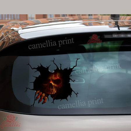 Skull Crack Decal Window Wiper Super Cute Car Window Decals Anniversary Gift For Husband