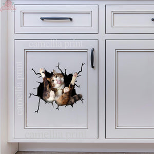 Funny Cats Crack Sticker For Car Window Nice Bumper Stickers First Communion Gifts